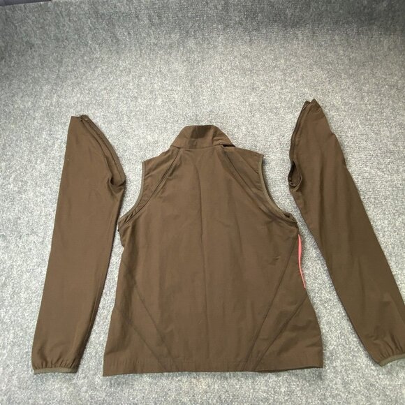 Danskin Now Jacket Womens Large Brown Windbreaker Zip Removable Sleeves Vest - Picture 14 of 14